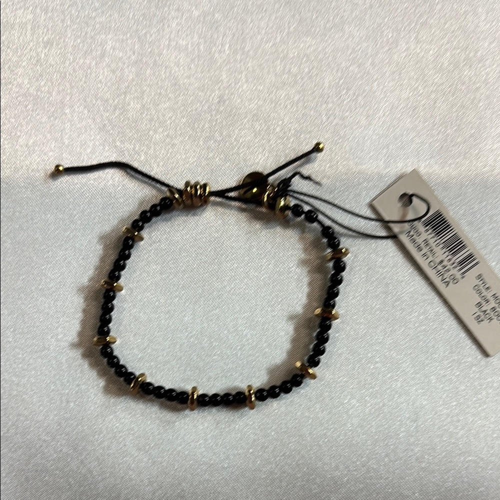 Marc Jacobs Black Bracelet with Gold Accents